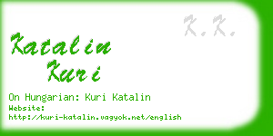 katalin kuri business card